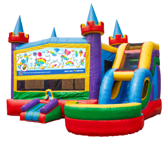 Unicorn Combo Bounce House RI Unicorn Combo Bounce House RI