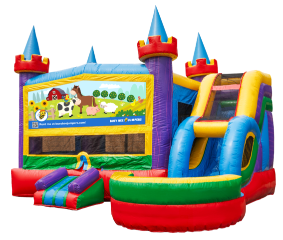 Farm Animals Wet Combo Bounce House Farm Animals Wet Combo Bounce House
