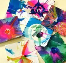 Spin-Art 5x7 Cards - set of 25