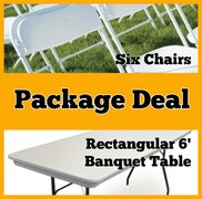 Package Deal - Rectangular Table and Six Chairs