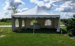 20x20 Pole Tent With 1-3 Sidewalls