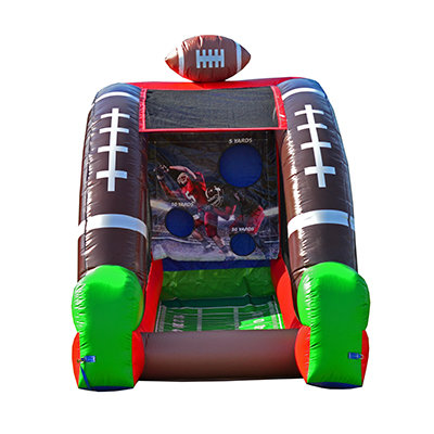 Football Toss Challenge with inflatable