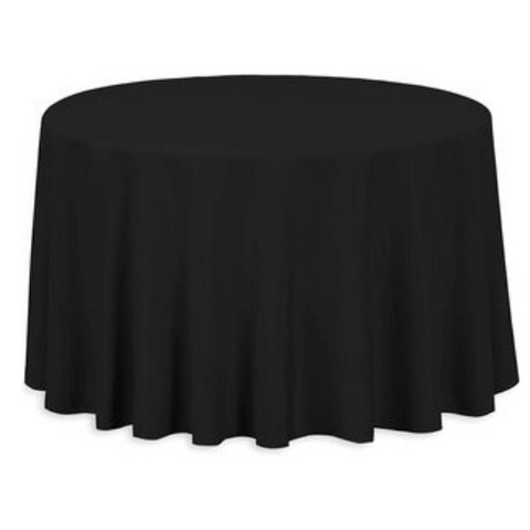 Black Round Table Linen 120 Black Round Table Linen 120