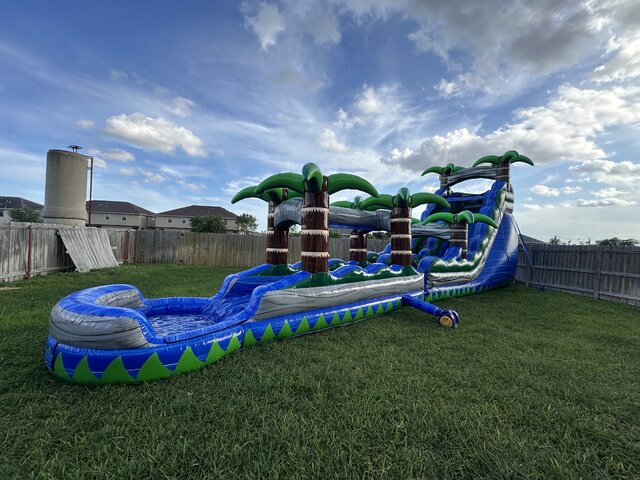 50ft Blue Island Water Slide with Slip and Slide 50ft Blue Island Water Slide with Slip and Slide