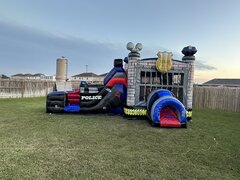 Police Car Jail House 4 in 1 Bounce House with Slide