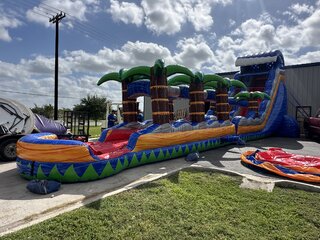 60ft Long Fireblast Water Slide with Slip and Slide