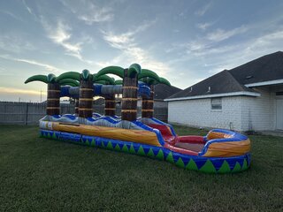 28ft Fireblast Slip and Slide with Pool