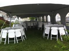 20x20 Frame Tent Package for 40 People with 4 Round Tablesand 40 chairs 20x20 Frame Tent Package for 40 People with 4 Round Tablesand 40 chairs