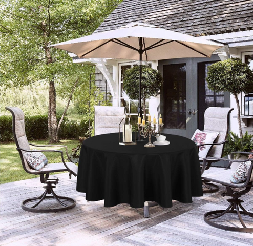 Black Round Table Cloth with umbrella hole Black Round Table Cloth with umbrella hole