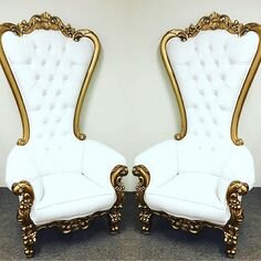 Throne Chair Gold set of 2 