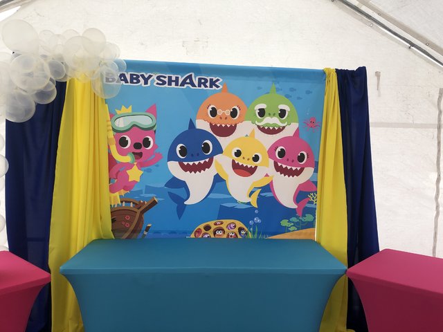 Baby Shark  Dessert Table backdrop 