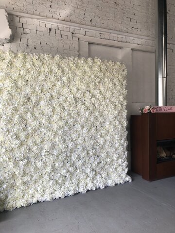 White flower wall  Backdrop 15ft 