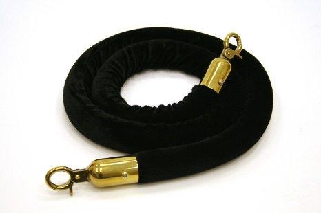 black velvet rope gold hooks