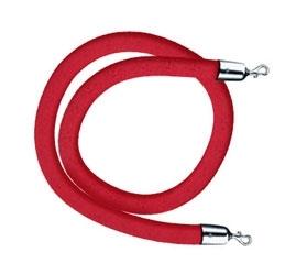 red velvet rope chrome hooks