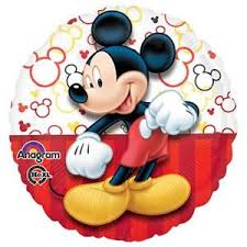 Mickey Mouse Red and White Mylar