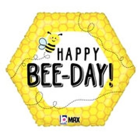 Happy Bee-Day Mylar Balloon