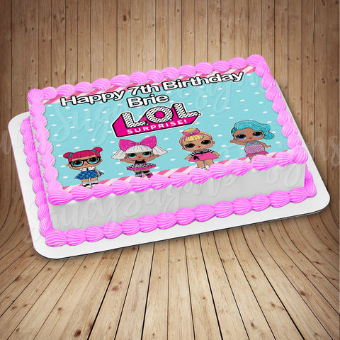lol surprise dolls  edible cake image 