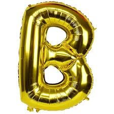  Gold Letter B mylar balloon