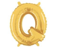  Gold Letter Q mylar balloon