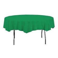 Green  Plastic Round  Table Cover
