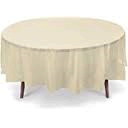 Ivory Plastic Round  Table Cover