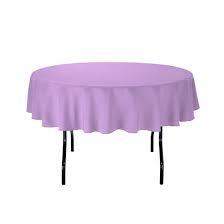 Lavender Plastic Round Table Cover