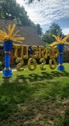 Graduation 2020 yard balloon columns