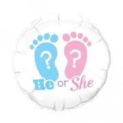 He or she mylar balloon