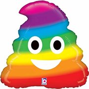 Rainbow Poop Large Mylar