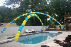 String of Pearls over pool 