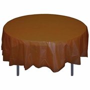 Brown Round Plastic Table Cover