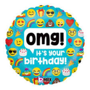 Emoji OMG Mylar balloon