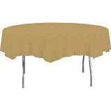Gold  Plastic Round  Table Cover