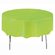 Lime Green Round Plastic Table Cover