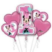 Minnie Mouse 1st Birthday Mylar Bouquet