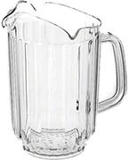 clear plastic water pitcher