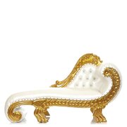 King/Queen Throne Bench Gold curved 