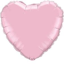 pink heart mylar