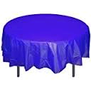 Royal Blue  Plastic Round  Table Cover
