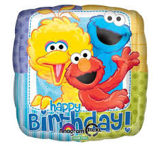Sesame Street Happy Birthday Mylar