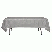 Silver  Plastic  Table Cover
