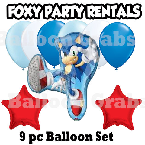 Sonic the Hedgehog  Mylar Balloon bouquet 