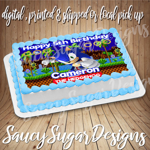 Sonic The Hedgehog Cake Topper Edible Birthday Cake Decoration