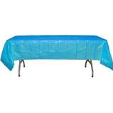 Turquoise  Plastic  Table Cover