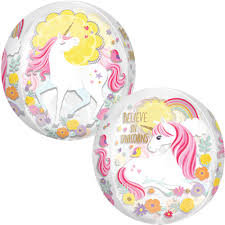 Unicorn  Clear Bubble Balloon