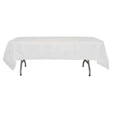 White Plastic  Table Cover