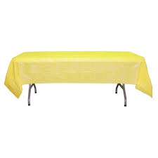 Yellow Plastic  Table Cover