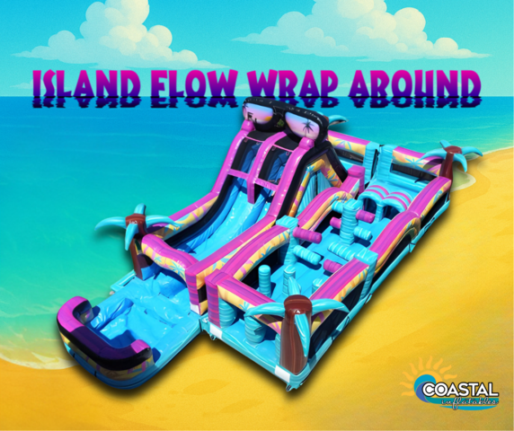 Island Flow Wrap Around Obstacle Course/Slide Island Flow Wrap Around Obstacle Course/Slide