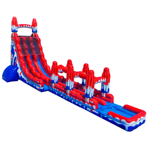 27 Ft Red, White and Cool Dual Lane Slide 27 Ft Red, White and Cool Dual Lane Slide