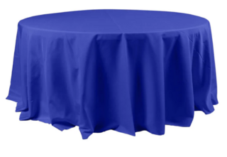 Polyester Royal Blue 120 Round Table Cloth